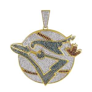 Pendentif Moissanite Carte du Canada Personnalisée, Taille Brillante, Micro-Incrustation, Breloque en Argent 925 Plaqué Rhodium, Bijou Hip Hop, Cadeau Unisexe - Product Image 2