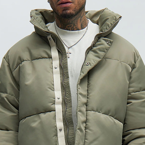 Custom Puffer Jacket <b>Bubble</b> <b>Coat</b> Thick Down Nylon Polyester Material Padded Winter Custom Puffer Jacket for Men's Customized - Product Image 3