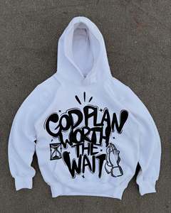 Sudadera con Capucha de Gran Tamaño, Personalizada de Fábrica, de Alta Calidad, con Estampado de Patchwork, Hombros Caídos, Cierre de Cremallera, Moderna y Esencial para Hombre - Product Image 5