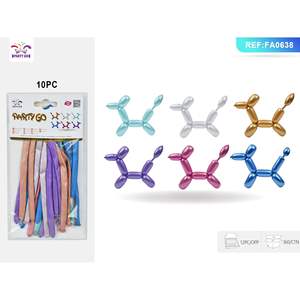 12 pezzi X 30packs-palloncini lunghi metallici di alta qualità per forme e disegni creativi - Product Image 3