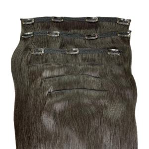 1B 100% Extensions de cheveux crus vietnamiens naturels vierges Extensions de cheveux humains droits de couleur naturelle à clipser - Product Image 1