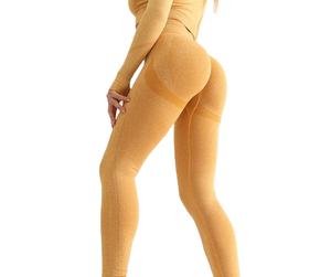 Leggings de Yoga de Cintura Media para Mujer, Transpirables, Casuales, de Longitud Completa, Sin Costuras, de Spandex/Poliéster, Cómodos, Nueva Llegada - Product Image 6