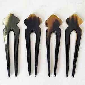 Accessoires pour cheveux faits à la main, écologiques, pour filles et femmes, en véritable corne de bœuf, de haute qualité, élégants, traditionnels, fourchettes à cheveux, pinces, barrettes - Product Image 3