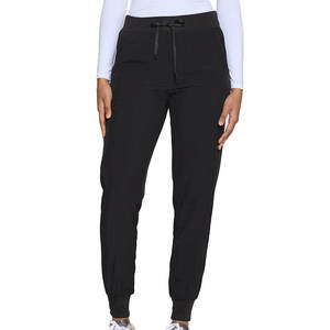Pantalones Deportivos Cargo Negros de Cintura Alta para Mujer, con Cordón Ajustable, Cintura Elástica y Bolsillos, Pantalones Casuales hasta el Tobillo - Product Image 2