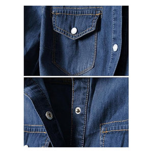 <b>Women's</b> 3/4 Sleeve Modern Denim Crop Top Tie Knot Shirt Cardigan Stylish Casual <b>Lightweight</b> Trendy <b>Women</b> Denim <b>Jacket</b> - Product Image 4