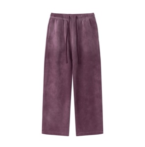 CUSTOM Men's Sporty Baggy Wide Leg <b>Trousers</b> <b>Elastic</b> <b>Waist</b> Acid Wash Breathable Eco-Friendly Polyester/Cotton Relaxed Fit - Product Image 6