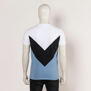 เสื้อยืดเดนิมผ้าฝ้ายถักเนื้อแน่น 100% พิมพ์ลายเรียบ ทรงปกติ ไซส์ใหญ่สำหรับผู้ชาย สั่งทำได้ - Product Image 4