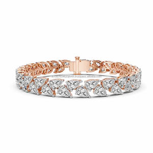 Cadena de Diamantes de Laboratorio IGI de Lujo, Joyería Fina Personalizable para Mujer, Brazalete de Diamantes en Oro de 14K/18K - Product Image 1