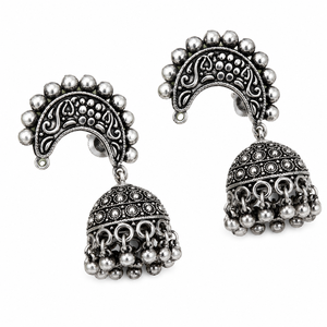 Pendientes de Plata Oxidada al por Mayor con Diseño de Flor Bohemia, Proveedor Directo de Fábrica, Stock Disponible, Envío Rápido - Product Image 1