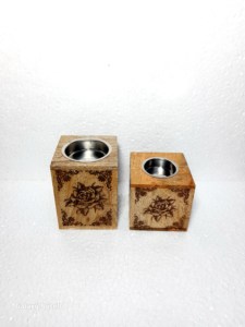 Hand-Made Wooden Incense <b>Burner</b> With laser engraving Rose Design Aromatic Diffuser All-Season Use - Product Image 6