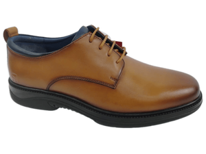 Chaussures Oxford pour hommes en cuir synthétique marron, à lacets, respirantes, légères, décontractées, avec semelle intermédiaire en caoutchouc, solides, toutes saisons - Product Image 1