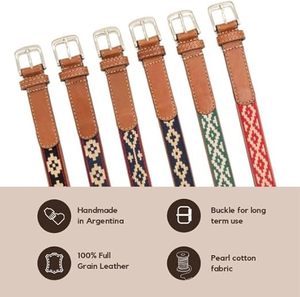Cinturón Trenzado de Cuero Genuino, Cinturones Indios de Cuero Duradero de Primera Calidad, Personalización de Marca Disponible en Fábrica Directa - Product Image 3