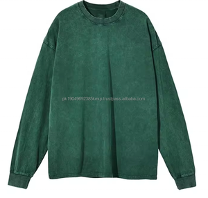 <b>Bulk</b> Wholesale High Quality Custom Design Embroidery French <b>Terry</b> Cotton Sweatshirts Acid Wash Hoodies - Product Image 5