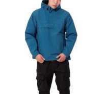 Veste Anorak Homme Coupe-Vent à Capuche Unie avec Deux Grandes Poches, Fermeture Éclair Personnalisée, Résistante à l'Eau, Design de Haute Qualité