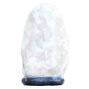 Handcrafted Himalayan white salt lamp made from authentic natural <b>crystal</b> salt creating a beautiful decorative glow for every - Product Image 1