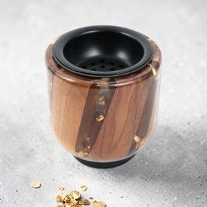 FAIZA CRAFT Handmade Arabic Incense Burner Sandalwood Acacia Wood Epoxy Resin 100% Natural Bakhoor <b>Oud</b> Home Fragrance Religious - Product Image 3
