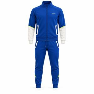 Chándal Deportivo para Hombre con Cremallera Completa, Bloques de Color, Poliéster, con Bolsillos Laterales, para Otoño - Product Image 1