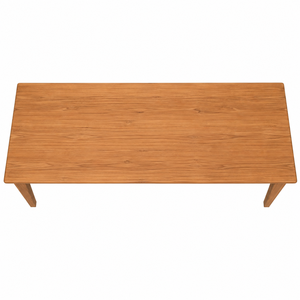 Table à manger rectangulaire contemporaine en teck massif avec plateau et pieds coniques, écologique, pour appartement et hôtel - Product Image 4