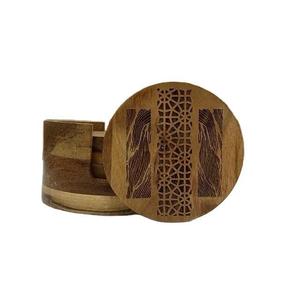 Quality Design Mango Wood Coaster Wooden Coaster Solid Wood Coaster Acacia Wood Coaster Place Mats At very competitive Price - Product Image 1