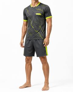 Conjunto de Camiseta de Fútbol para Hombre, Cuello en V, Manga Corta, Color Sólido, Impresión por Sublimación, Absorbe la Humedad, Transpirable, Poliéster, Ajuste Atlético - Product Image 4