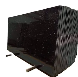 Dalles de granit noir Galaxy indien, grandes dalles, haute résistance, éclat doré antique, comptoirs modernes pour villas et hôtels, garantie de 2 ans - Product Image 5