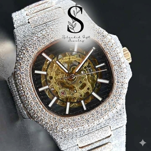 Relojes Mecánicos Automáticos de Acero Inoxidable DEF VVS con Moissanita, Probado con Detector de Diamantes, Entrega Rápida de Fábrica - Product Image 1