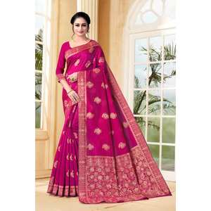 ชุดผ้าไหมผ้าไหมผ้าแพรสีชมพูสำหรับใส่ทำงาน - Product Image 1