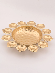 Moderna y Lujosa Maceta Urli Dorada con Color Personalizado para Decoración Flotante de Flores, Decoración Festiva India para el Hogar, Bodas y Diseño de Interiores - Product Image 2
