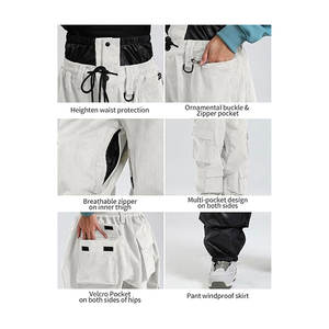 Pantalones de Snowboard Holgados para Hombre y Mujer, Pantalones de Esquí con Múltiples Bolsillos, Ajuste Holgado, Casuales, para Deportes de Nieve al Aire Libre en Invierno - Product Image 5