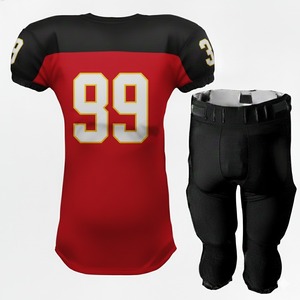 Nouveau design, maillots de football américain personnalisés, uniformes courts, 100% polyester respirant, séchage rapide, bon prix, vêtements de sport unisexes - Product Image 5
