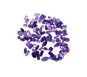 Natural African Amethyst Mixed Cut Shape Loose Gemstone Mixed Sizes, Purple Semi-Precious Stone for Jewelry Making - Product Image 5