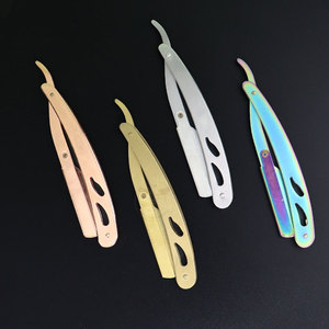 Navaja de Afeitar Profesional de Acero Inoxidable con Cuchilla Plegable y Características de Seguridad para Afeitar el Cuerpo de Hombres, Soporte para Navaja de Barbero, Afeitadora Facial - Product Image 6