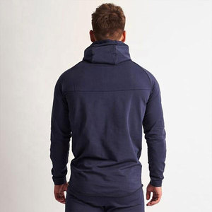 Men's Outdoor Custom Half <b>Zip</b> Hoodie Slim Fit Breathable Solid Color Casual Style Long Sleeve Hooded Sweatshirts - Product Image 6