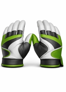 Gants de frappe de baseball de qualité professionnelle en cuir vert avec protection rembourrée de la paume pour l'entraînement, pour droitiers - Product Image 6