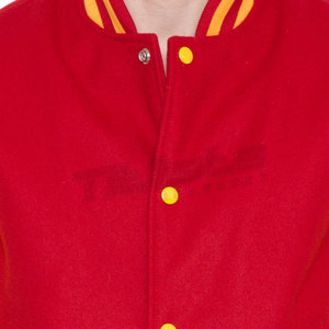 Chaqueta Letterman con Mangas de Cuero para Uso en Exteriores, Nuevo Diseño, Color Sólido, Chaqueta Letterman para Hombre con Mangas de Cuero - Product Image 4