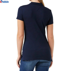 Chemises polo pour femmes, vente chaude, style décontracté d'été, chemises à manches courtes de couleur unie pour femmes, logo personnalisé, respirantes, meilleur jersey tricoté - Product Image 2