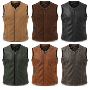 <b>Men's</b> Suede, Nubuck & Specialty Leather Vests | Grey <b>Black</b> Burgundy Brown Camel | OEM ODM Manufacturer | Premium Design Quality - Product Image 5