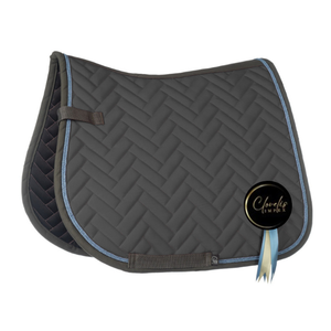 Tapis de selle professionnel haut de gamme léger en mélange soie polyester laine pour la compétition équestre - Product Image 1