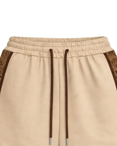 Shorts de basketball pour hommes beige-brun, respirants, séchage rapide, pour entraînement sportif, gym, course à pied, athlétiques, taille élastique, fabricant - Product Image 4