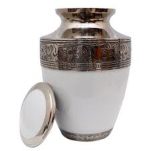 Urna funeraria de latón color marrón mate, tamaño grande, con grano de trigo grabado, recipiente conmemorativo para cenizas de adultos. - Product Image 4