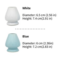 Support en céramique japonais blanc et bleu de qualité exceptionnelle pour fouet à matcha (Chasen) – Tarifs imbattables