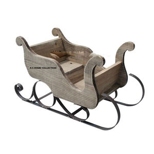 Caja Navideña de Aluminio y Madera de Alta Calidad, Santa Claus Hecho a Mano, Regalos Decorativos para la Mesa de Navidad - Product Image 1