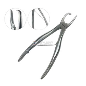 Pince à tartre dentaire vétérinaire en acier inoxydable de 4,5 pouces avec bec courbé pour chat et animaux félins – Kit d'instruments médicaux - Product Image 1
