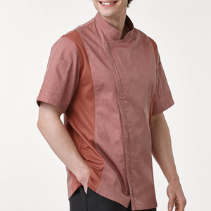 Polyester Cotton Chef <b>Jackets</b> for Professional Kitchens Breathable Double Breasted Chef Coat <b>Short</b> <b>Sleeve</b> Chef <b>Jackets</b> - Product Image 4