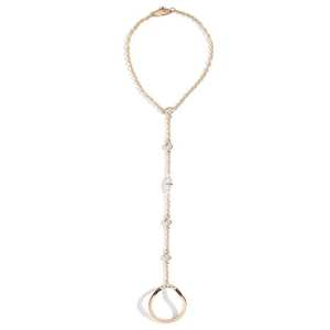 Bague chaîne de main en diamant de laboratoire, or massif 14K 18K, taille ronde et marquise, sertissage clos, prix d'usine, vente en gros - Product Image 1