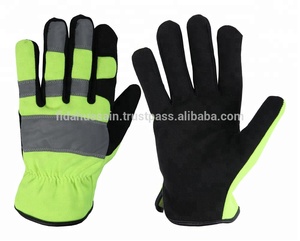 Venta al por mayor Guantes de trabajo de cuero de cabra Protección de manos Guante DE SEGURIDAD Guantes de Trabajo Guantes de cuero mecánico de Pakistán - Product Image 5