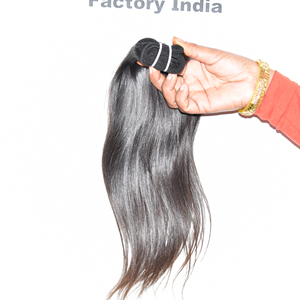 Extensiones de Cabello Humano 100% Natural, Cabello Indio Virgen al por Mayor, Cutícula Alineada, Doble Trama a Máquina, Mechones Lisos - Product Image 1