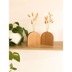 RR ENTERPRISES - Jarrón Decorativo de Madera para Interiores de Oficina, Diseño de Bambú y Madera, Modelo RR202513134, para Interiores Elegantes - Product Image 4