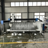 Machine de découpe de pierre CNC automatique 4+1 axes à prix compétitif, scie à pont, pour gravure de granit, marbre et carrelage, avec moteur central