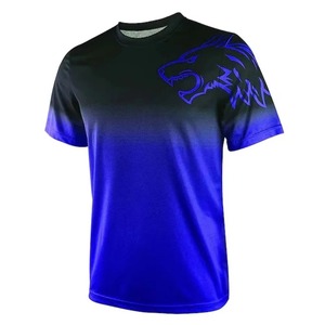 T-shirts de sport respirants pour hommes, manches courtes, haute qualité, 95% coton, 5% élasthanne, t-shirt de sport personnalisé, t-shirts de compression - Product Image 1